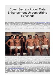 Cover Secrets About Male Enhancement Underclothing Exposed