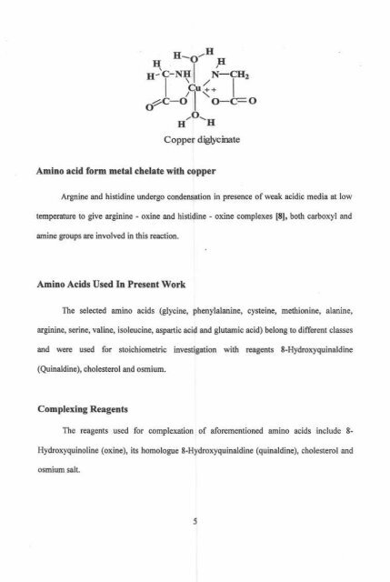 Synthesis and Characterization of Various Amino Acids Complexes ...