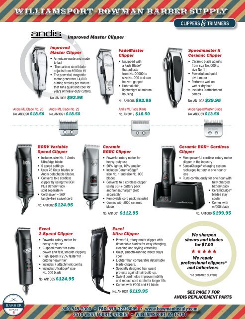 Clipper Repair Blade Sharpening