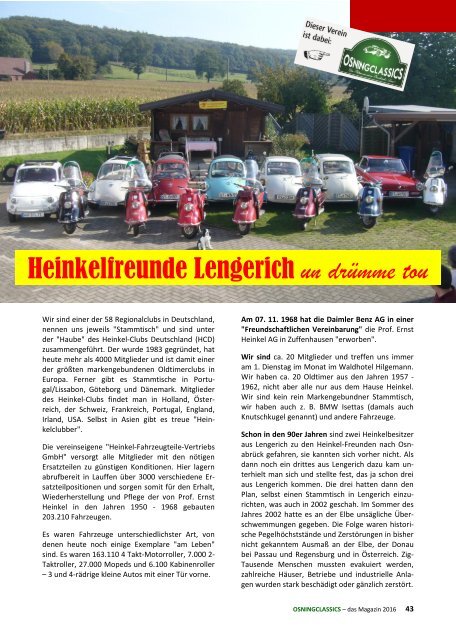 OSNINGCLASSICS - das Magazin