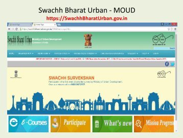 Swachh Bharat Urban - MOUD