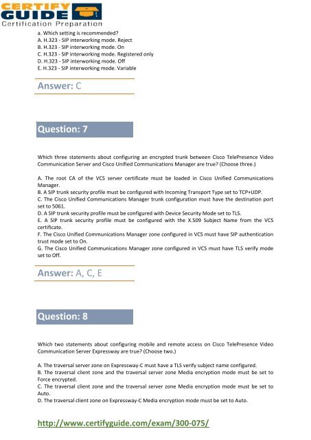 CertifyGuide 300-075 PDF Questions With Answers