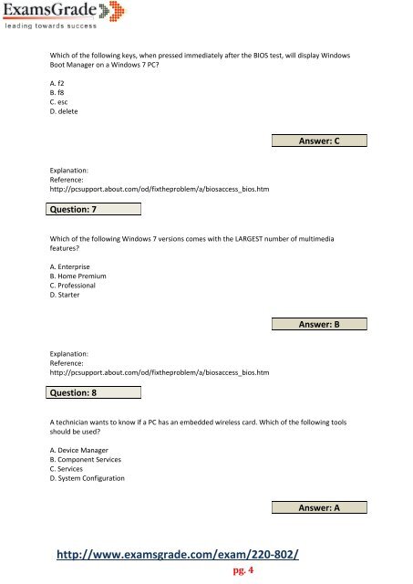 ExamsGrade 220-802 Exam PDF Study Kits