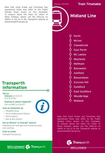 Midland Line Transperth Information