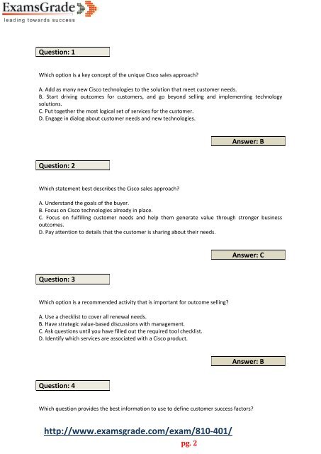 ExamsGrade 810-401 Exam Passing Guaranteed Tips