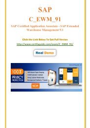 CertifyGuide C_EWM_91 Latest Certification Test