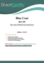 DirectCertify BCCPP Exam Training Kits