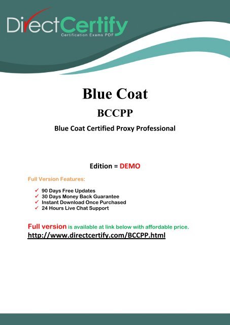 DirectCertify BCCPP Exam Training Kits