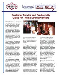 Customer Service And Productivity Gains For Theme Dining - Micros