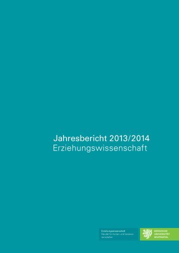 Erziehungswissenschaft: Jahresbericht 2013/2014