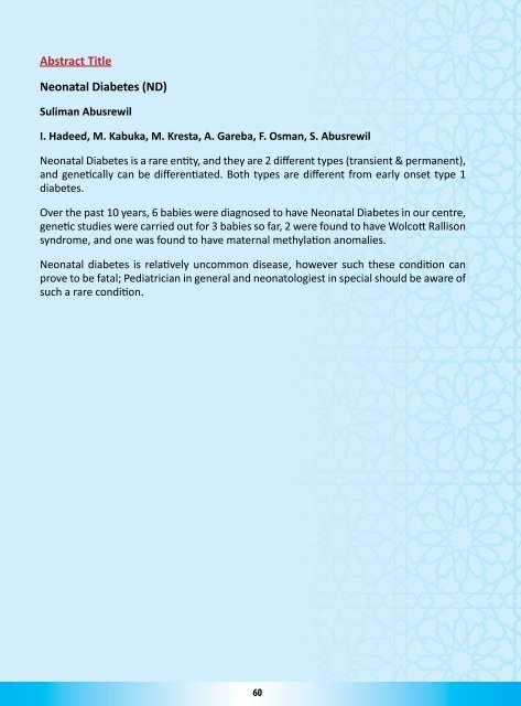 Download Booklet - Diabetes in Asia Study Group