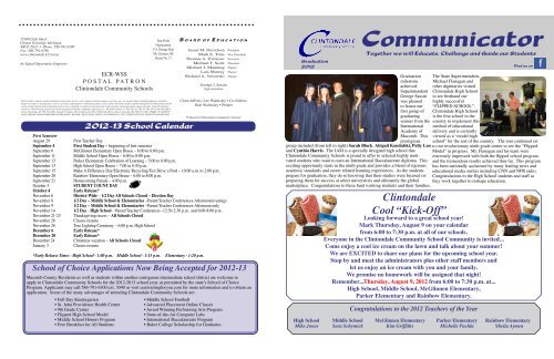 Kick-Off - Clintondale Community Schools