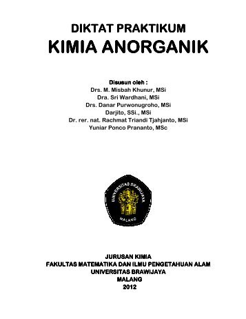 Praktikum Kimia Anorganik - Kimia - Universitas Brawijaya