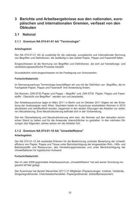 Jahresbericht NPa 2011 - NA 074 Normenausschuss Papier, Pappe ...