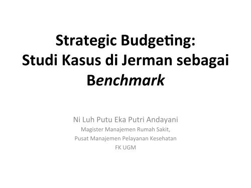 Strategic Budgeting Kasus Jerman - manajemen RS