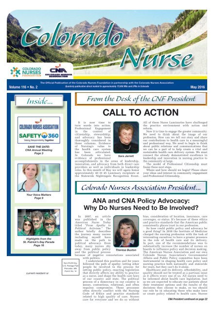 Colorado Nurse - May 2016
