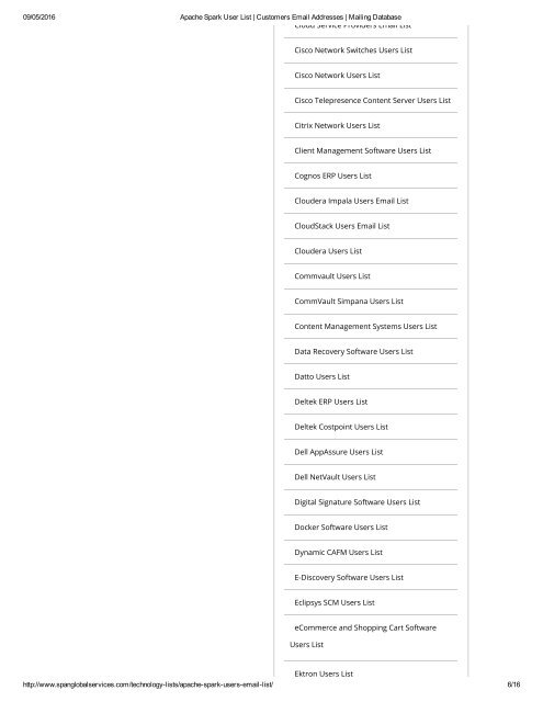 Get Targeted Apache Spark Customer Lists from Span Global Services