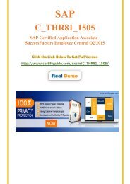 CertifyGuide C_THR81_1505 Test Questions And Brain Dumps