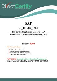 DirectCertify C_THR88_1508 Practice Test And Study Material