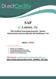 DirectCertify C_TADM51_731 Practice Test And Study Material