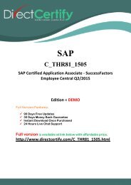 DirectCertify C_THR81_1505 Practice Test And Study Material