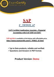 ExamCertify C_TFIN52_67 E-book Dumps and Practice Test