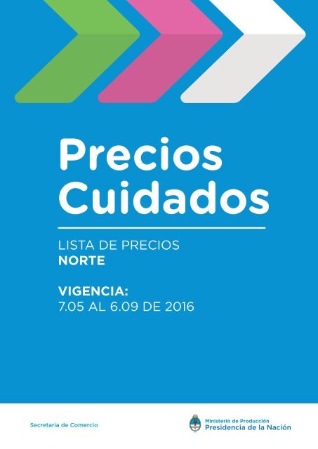 LISTA DE PRECIOS NORTE VIGENCIA 7.05 AL 6.09 DE 2016