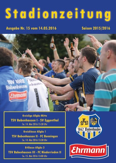 20160514 15 Stadionzeitung TSV Babenhausen - SV Eggenthal