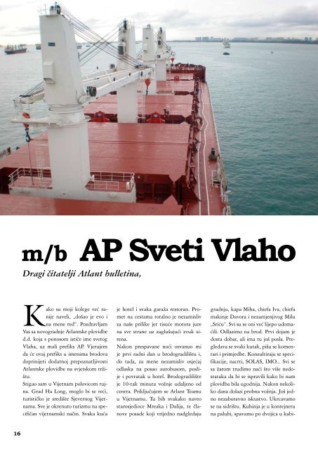 prosinac 2009. - Atlantska plovidba dd