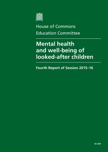 Mental health and well-being of looked-after children