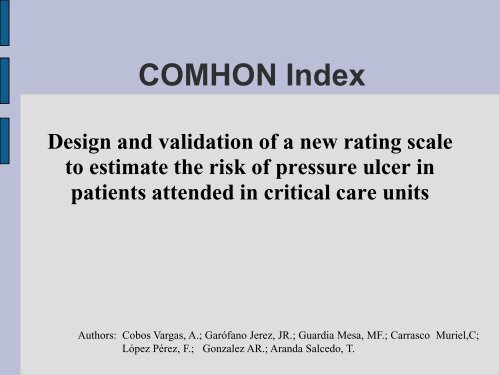 COMHON Index Design and validation of a new rating scale to ...