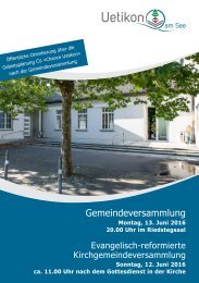 Weisung - Gemeindeversammlung vom 13. Juni 2016