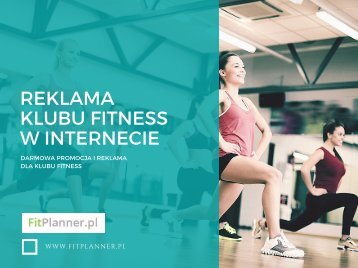 Reklama klubu fitness w internecie