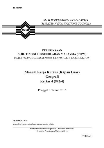 Manual Kerja Kursus Pengajian Perniagaan Kertas 4 (946/4 Manual Kerja Kursus Pengajian Perniagaan Kertas 4 (946/4