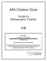 LSC-O Library's Guide to APA Citation Style