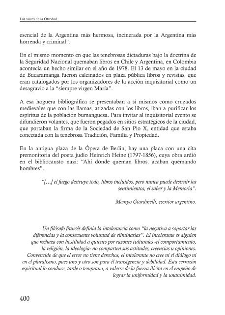 libro voces de la otredad