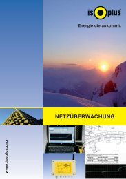 NETZÜBERWACHUNG - isoplus Fernwärmetechnik