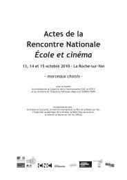 Actes de la Rencontre Nationale École et cinéma - Les enfants de ...