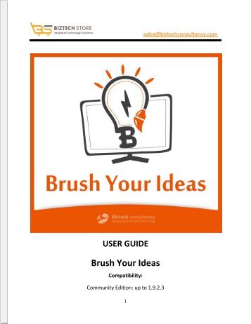 Brush Your Ideas Magento Product Designer Extension - User Guide