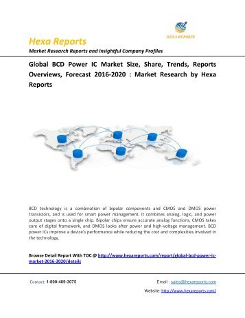 Global- BCD- Power IC -Market- Size-Share- Trends-Reports -Overviews- Forecast- 2016-2020