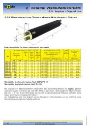 Dimensionstabellen - isoplus Fernwärmetechnik