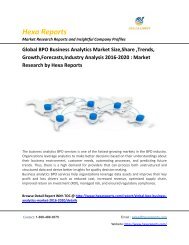 Global- BPO- Business -Analytics- Market -Size-Share -Trends-Growth-Forecasts-Industry- Analysis 2016-2020