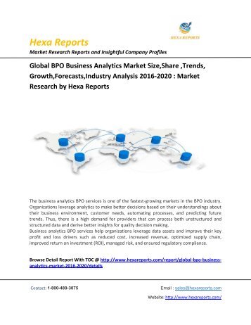 Global- BPO- Business -Analytics- Market -Size-Share -Trends-Growth-Forecasts-Industry- Analysis 2016-2020