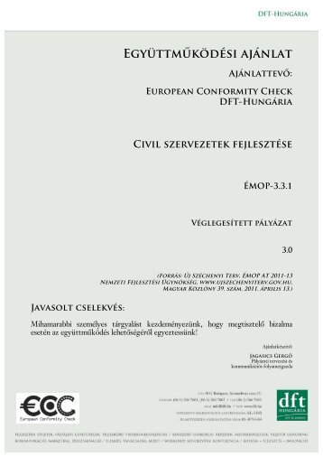 Együttműködési ajánlat Ajánlattevő: European ... - Versenyhajó