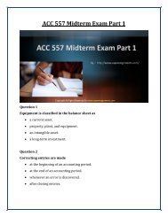 ACC 557 Midterm Exam Part 1 - Assignment