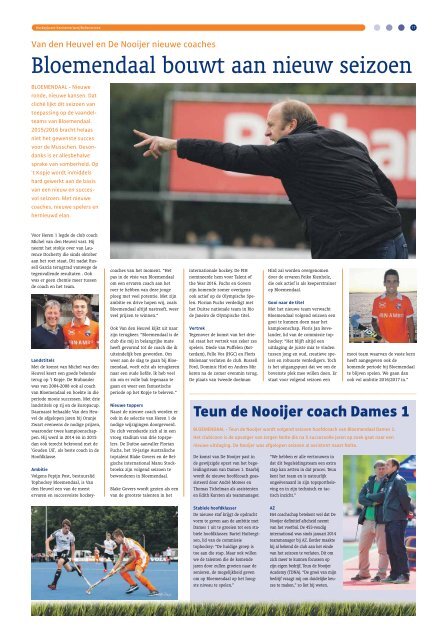 Hockeykrant Kennemerland Voorjaar 2016