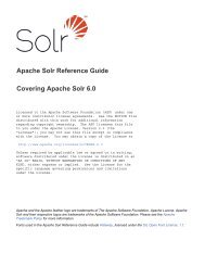 Apache Solr Reference Guide Covering Apache Solr 6.0