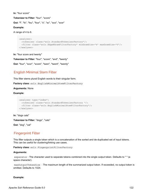 Apache Solr Reference Guide Covering Apache Solr 6.0