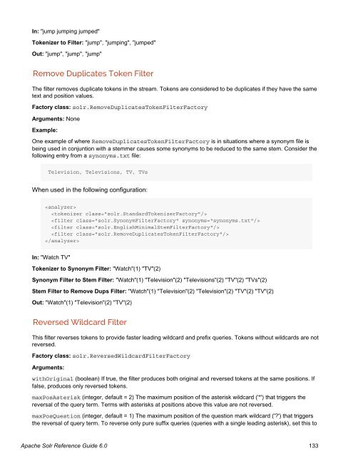 Apache Solr Reference Guide Covering Apache Solr 6.0