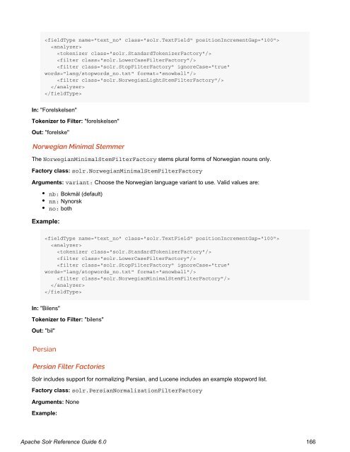 Apache Solr Reference Guide Covering Apache Solr 6.0